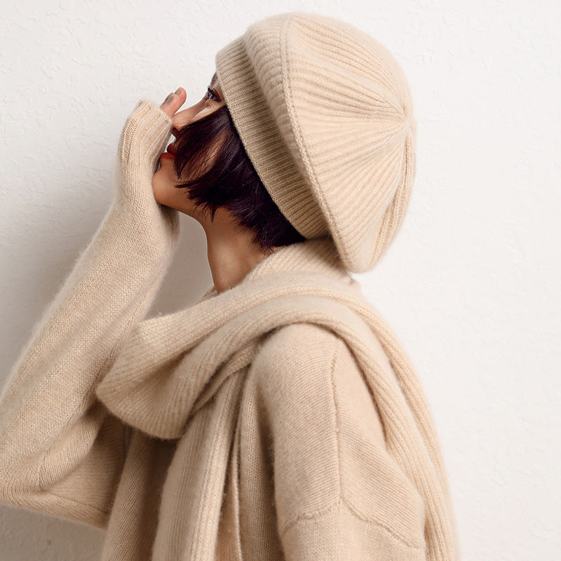 Cashmere Knitted Loose Versatile Women's Beret