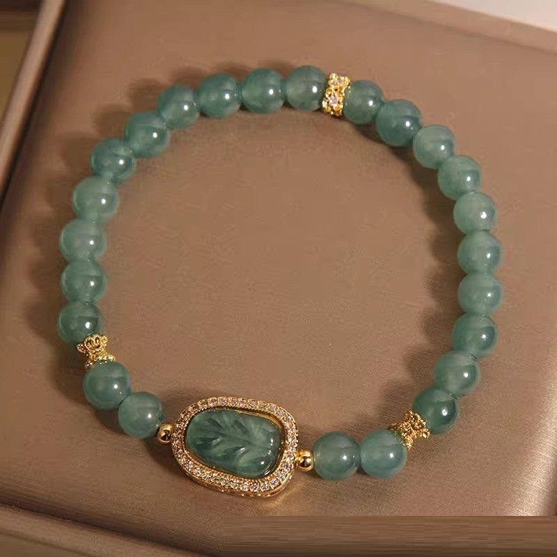New Chinese Style Blue Water Jade Bracelet Women's Light Luxury