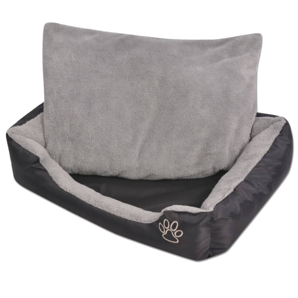 Vidaxl dog bed with padded cushion size s black