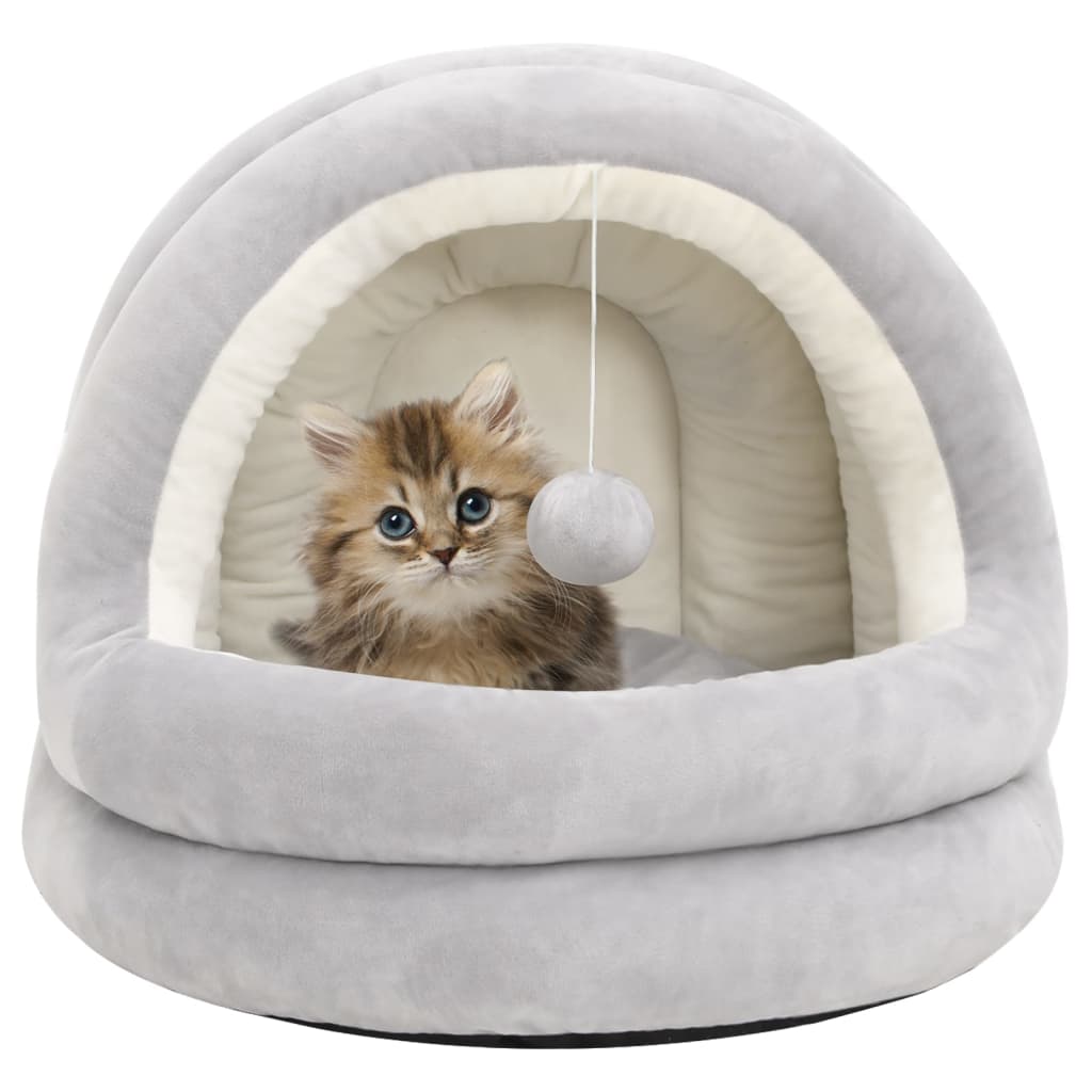 Vidaxl cat basket 50x50x45 cm grey and cream