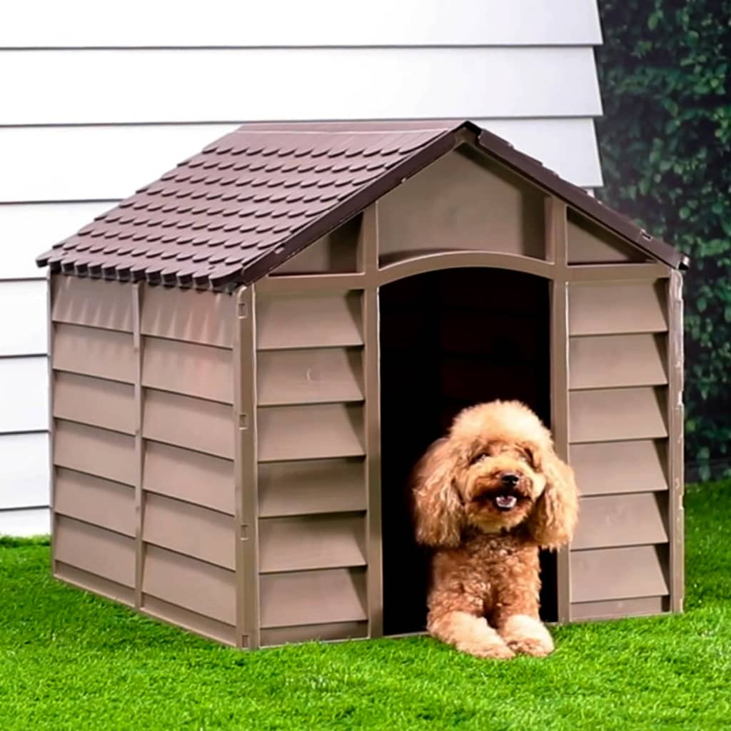 Vidaxl dog kennel 86x84x82 cm polypropylene brown
