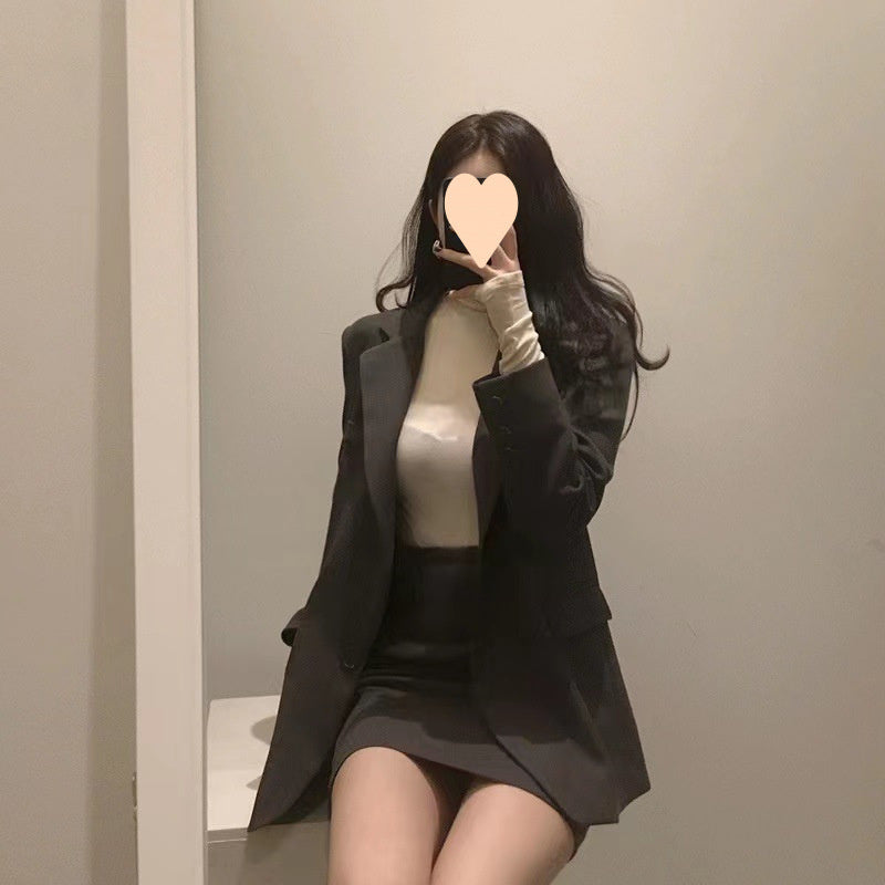 Slim Fit Outfit Top High Waist Short Skirt