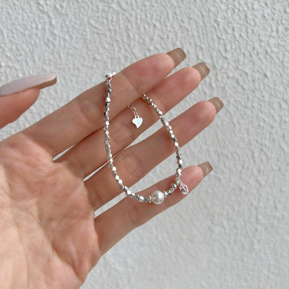 Heart-shaped Zircon Design Love Mush Ice Bracelet For Women