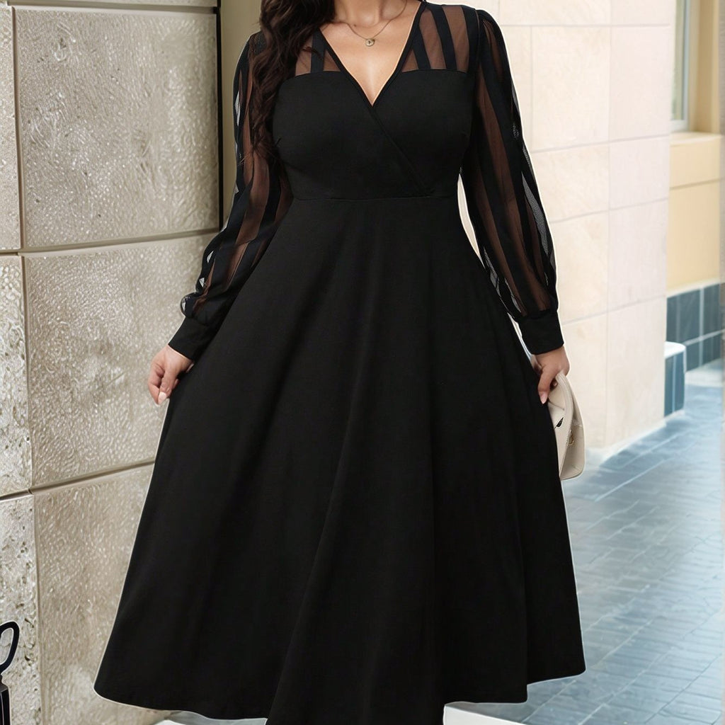 Women's Clothing V-neck Long-sleeve Dress