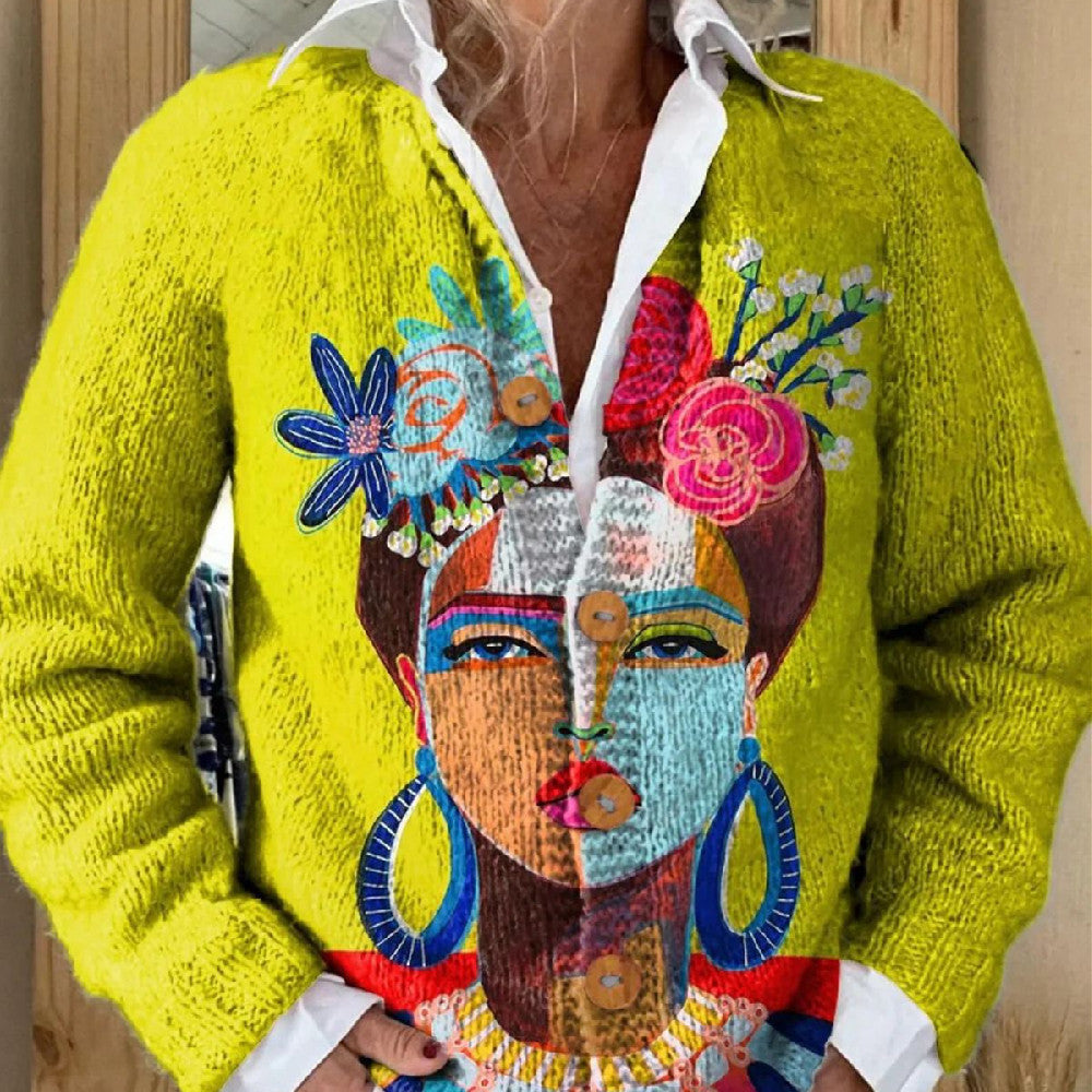 Women's Fashionable Knitted Cardigan Sweater