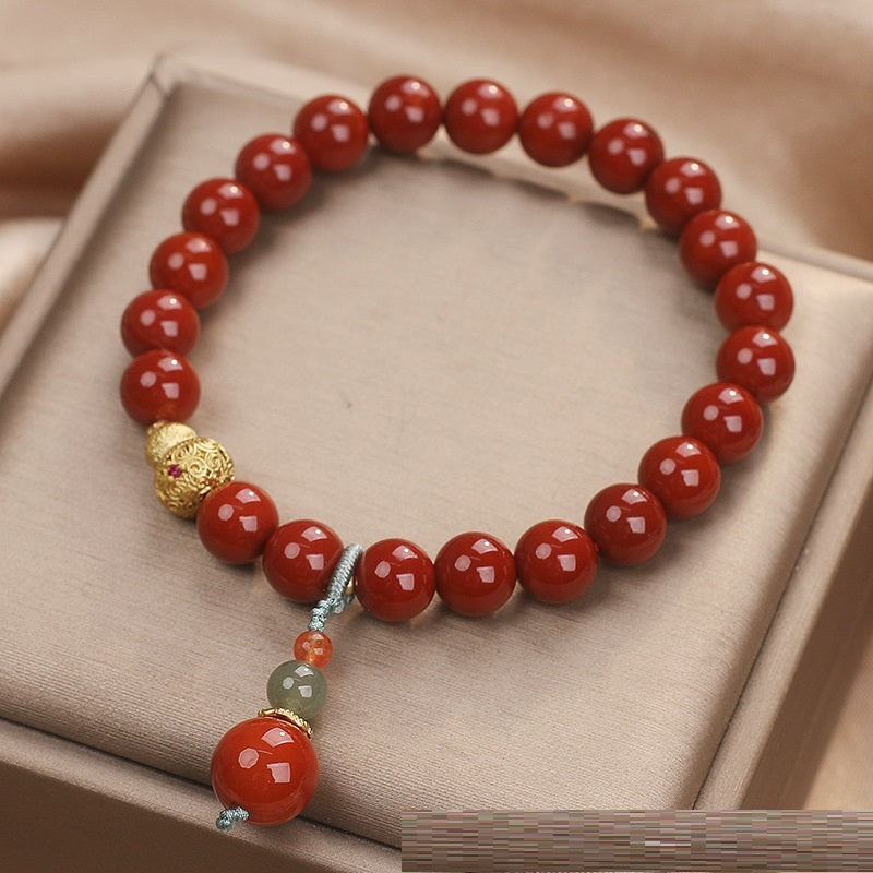 Nanjiang Carnelian Bracelet Women's Ethnic Style Hetian Jade