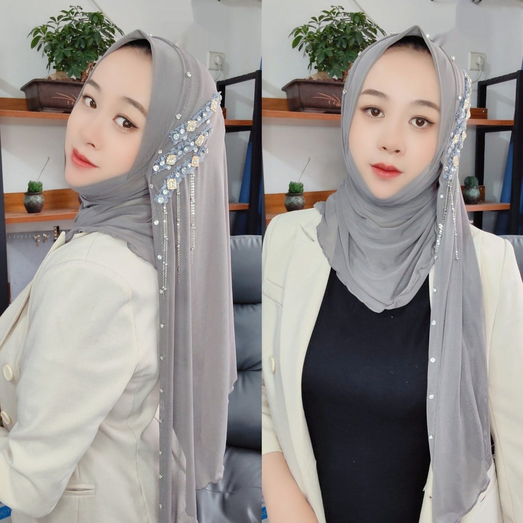 Turban Original Tassel Voile Wrap Towel