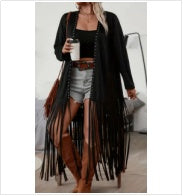 Lady Tassel Long Sleeve Tassel Jacket Cardigan