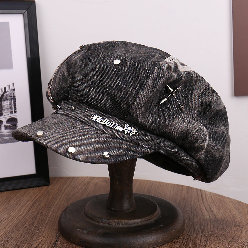 Warm Comfortable Sun Hat Leopard Print Five-pointed Star