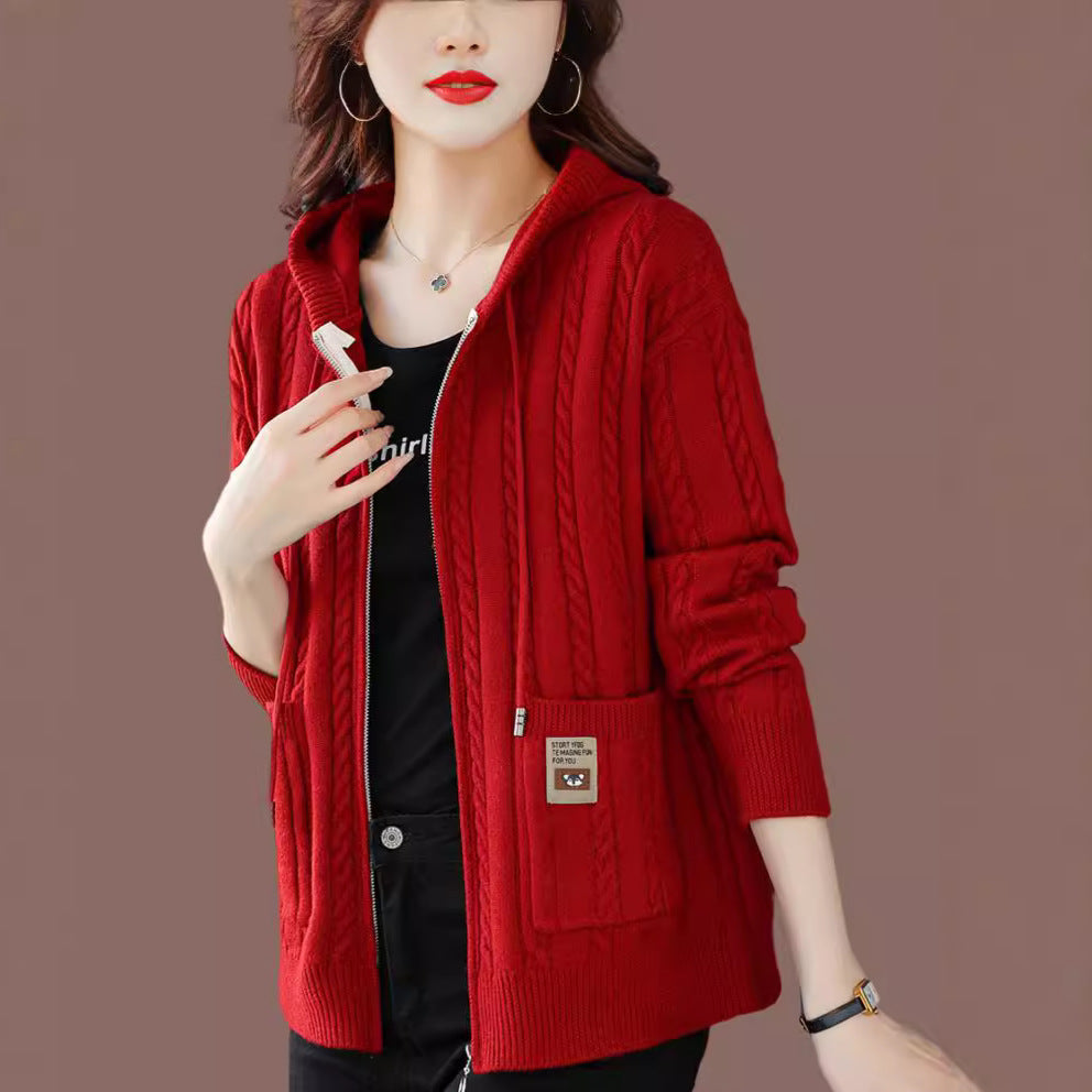 Fashionable All-matching Loose Knitted Cardigan Sweater