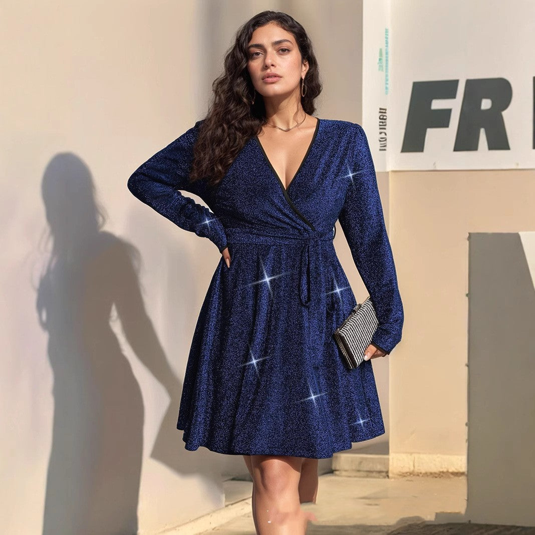 Women's Fashion Casual V-neck Dress