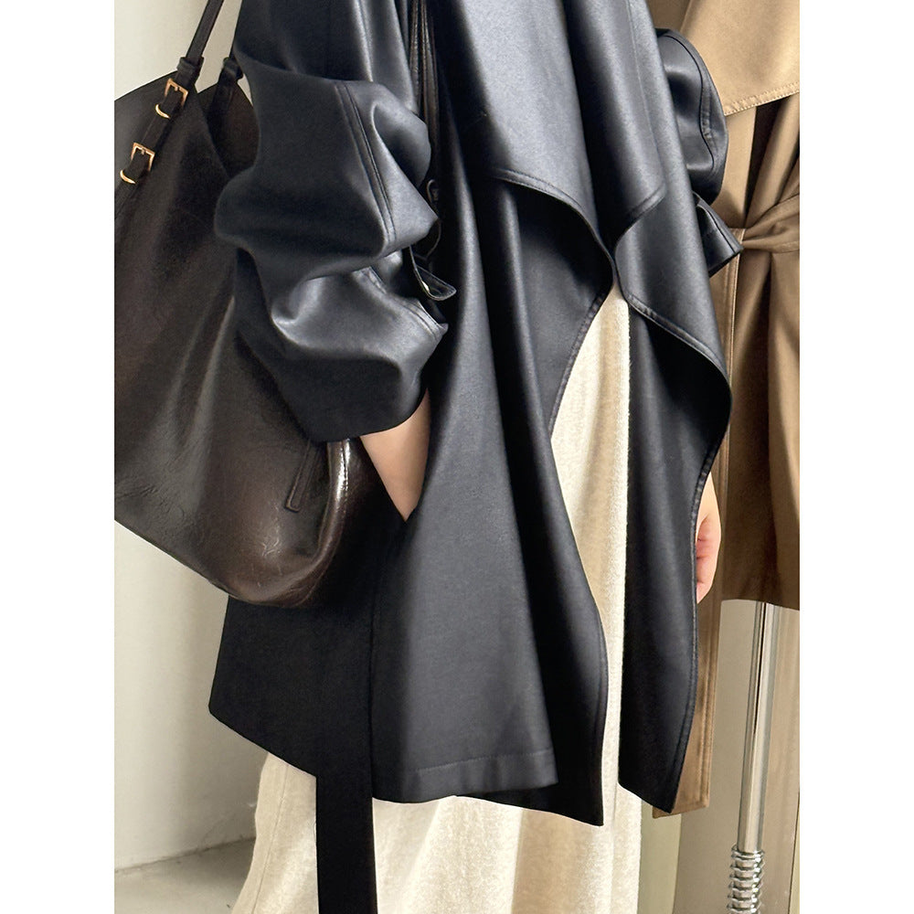 Women's Niche Loose Large Lapel Windbreaker Autumn