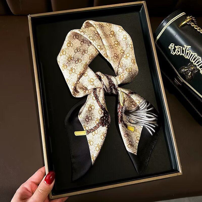 Women's Square Neck Protection Scarf Thin Scarf