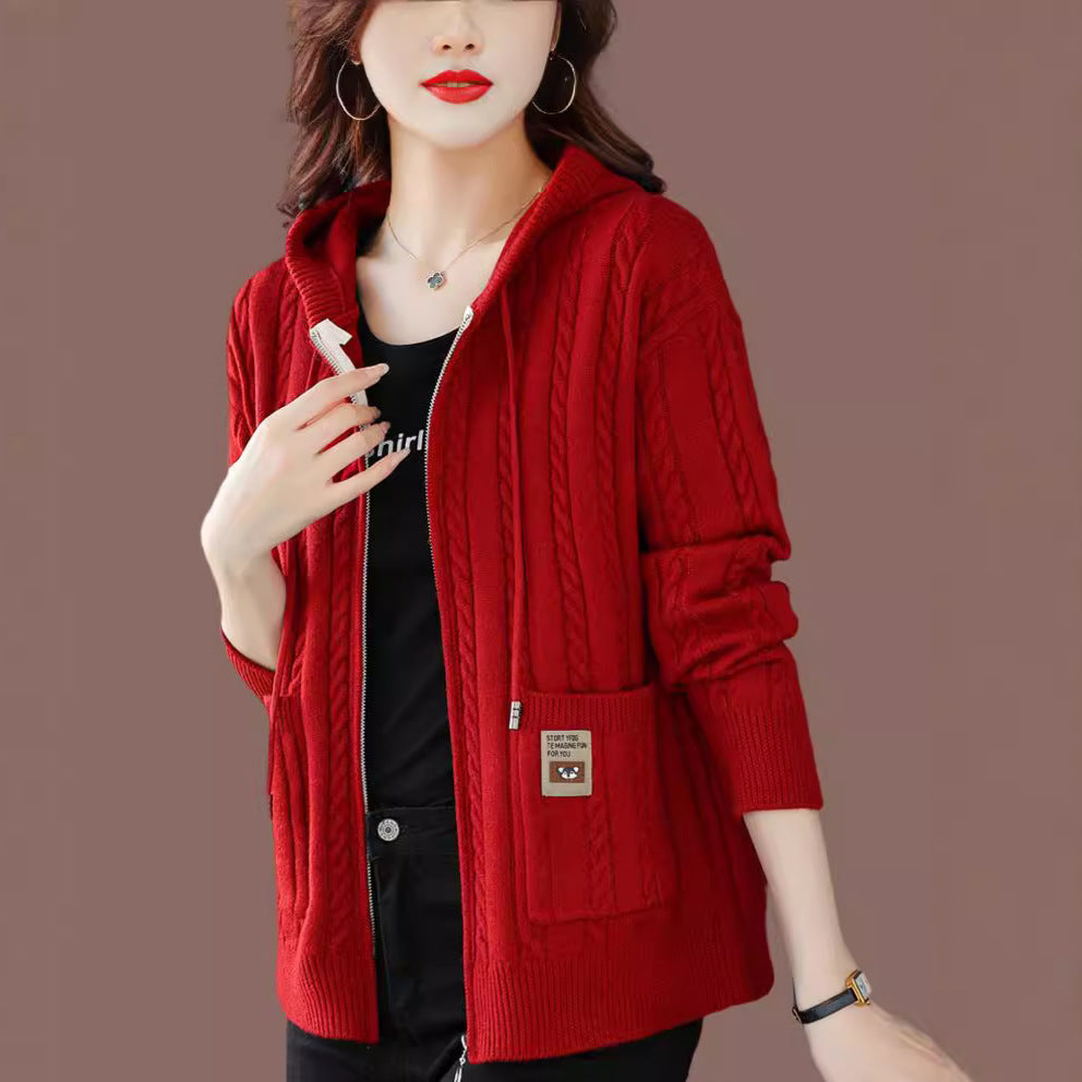 Fashionable All-matching Loose Knitted Cardigan Sweater