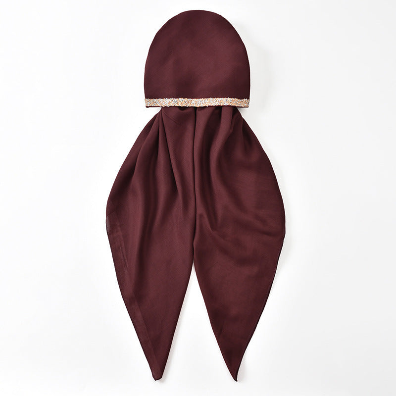 Ethnic Style Solid Color Hot Drilling Tam-o'-shanter Everyday Joker Europe And America