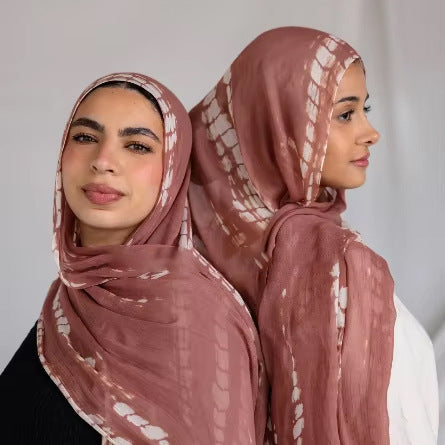 Watercolor Series Satin Polyester Ethnic Shawl