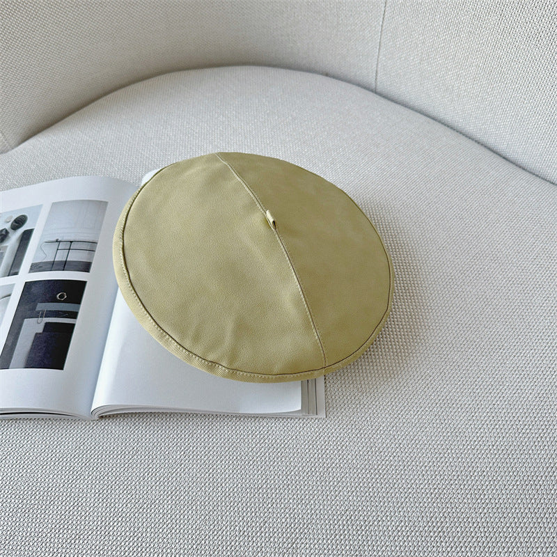 PU Beret Women's Fashion Leather Hat