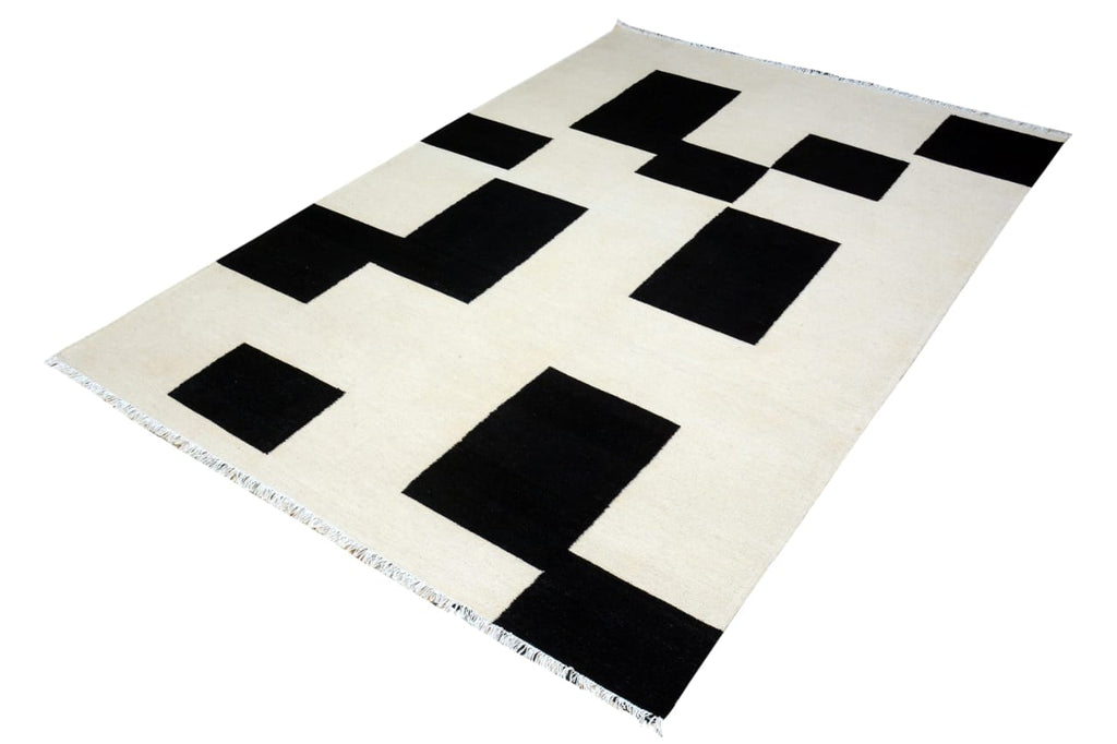 Handmade-Black-And-White-Rug-Kilim
