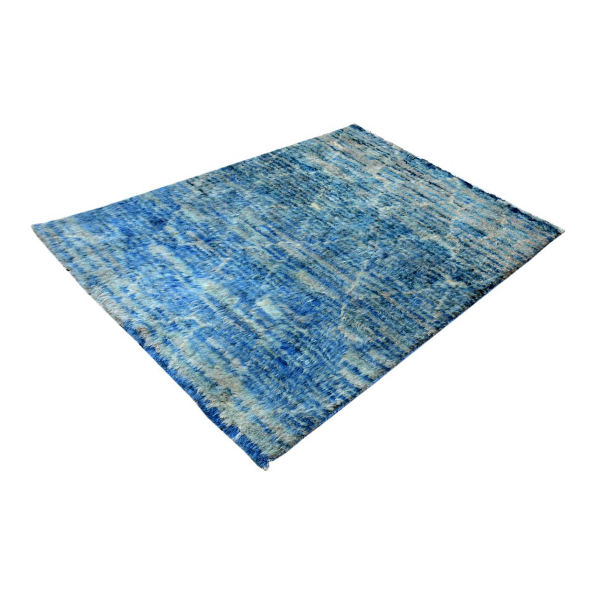 Moroccan-Blue-Soft-Handknotted-Rug