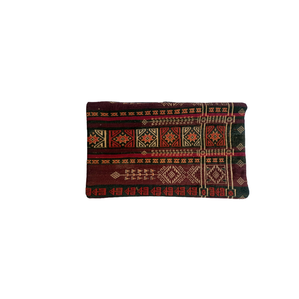 Baluchi Kilim Handwoven Claret Cushion Cover-2