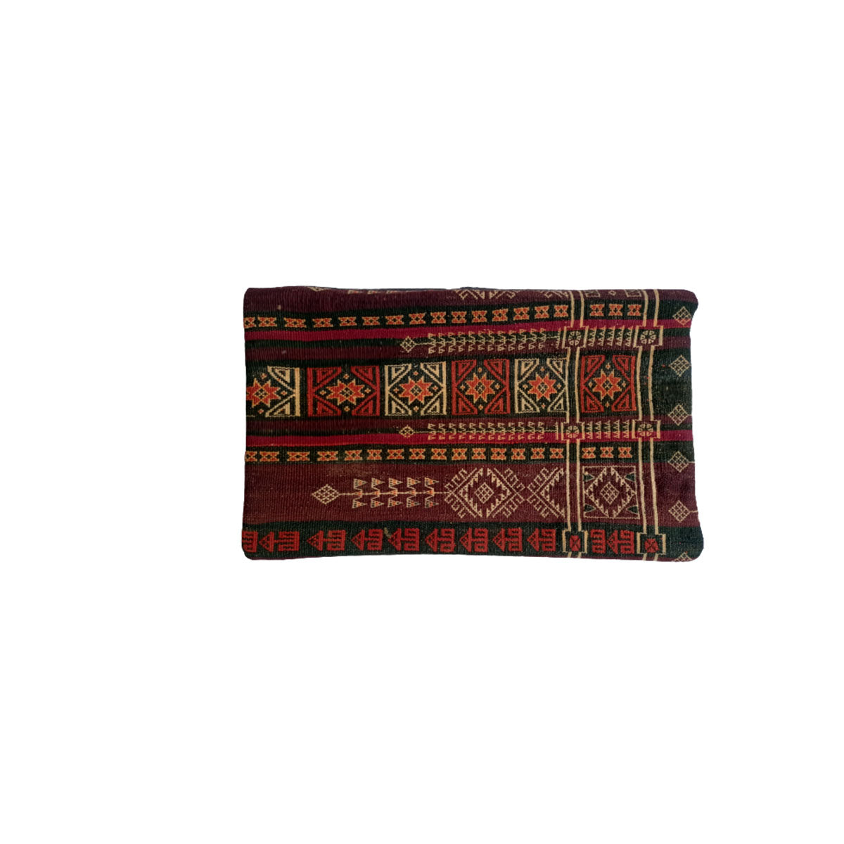 Baluchi Kilim Handwoven Claret Cushion Cover-2