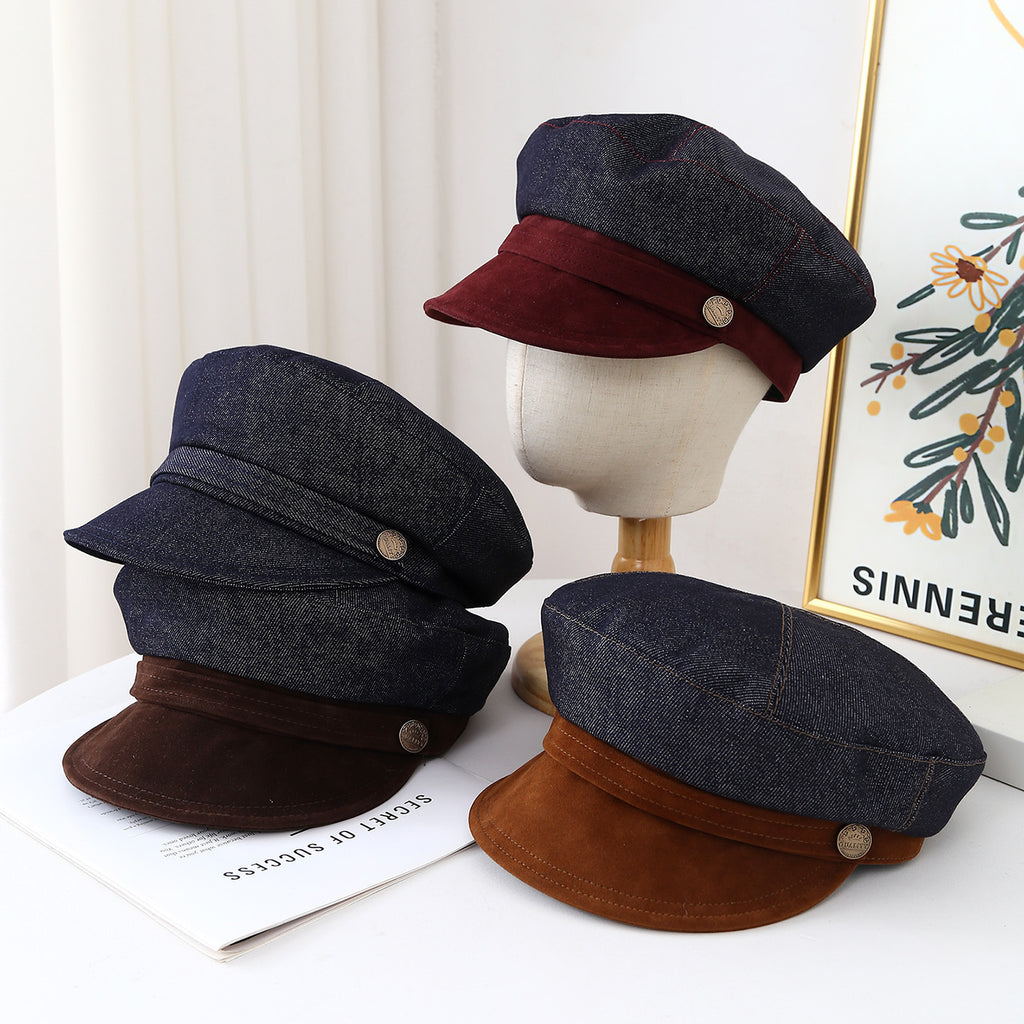 High Sense Maillard Korean Style British Style Military Cap