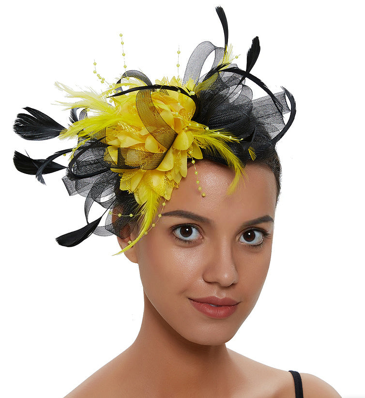 European And American Horse Festival Tea Party Mesh Hair Accessories Billycock Barrettes