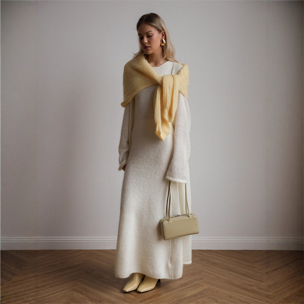 Cardigan Knitted Cardigan Sleeveless Dress Two-piece Set