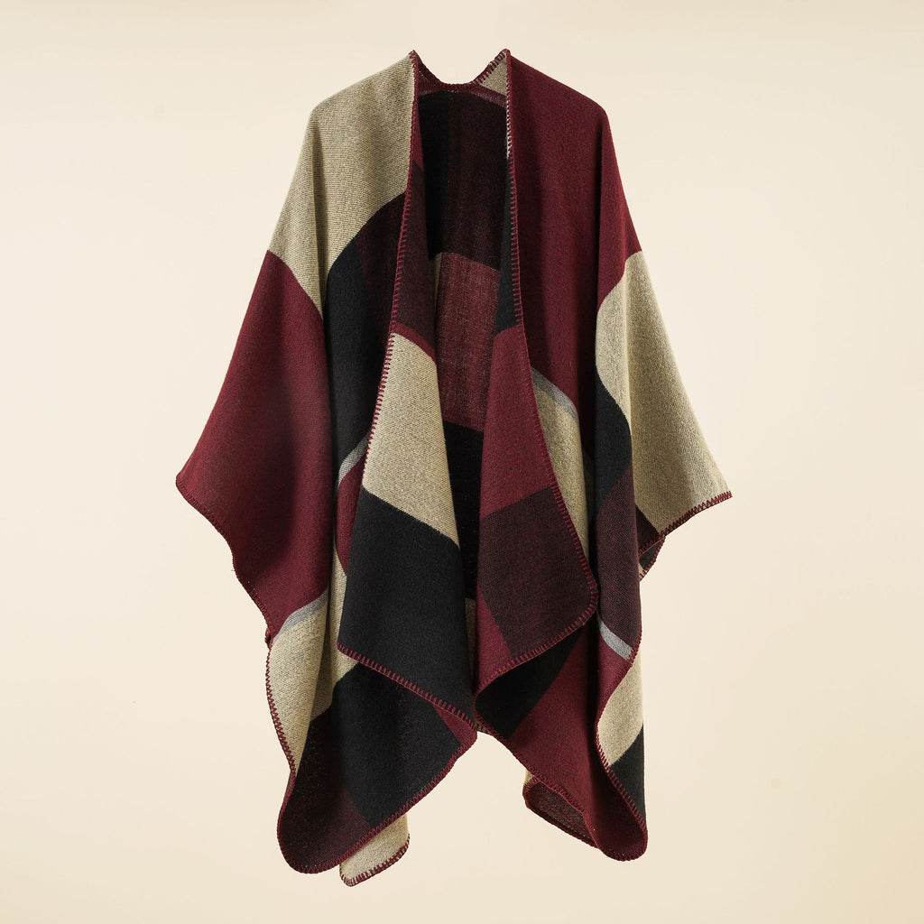 Casual Plaid Oversized Scarf Cashmere Women