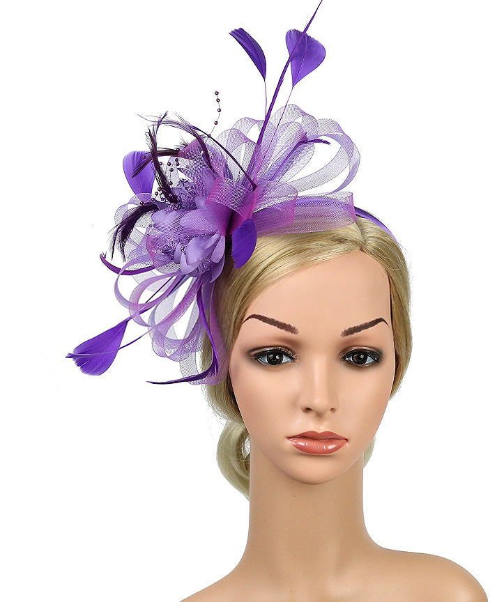 European And American Horse Festival Tea Party Mesh Hair Accessories Billycock Barrettes