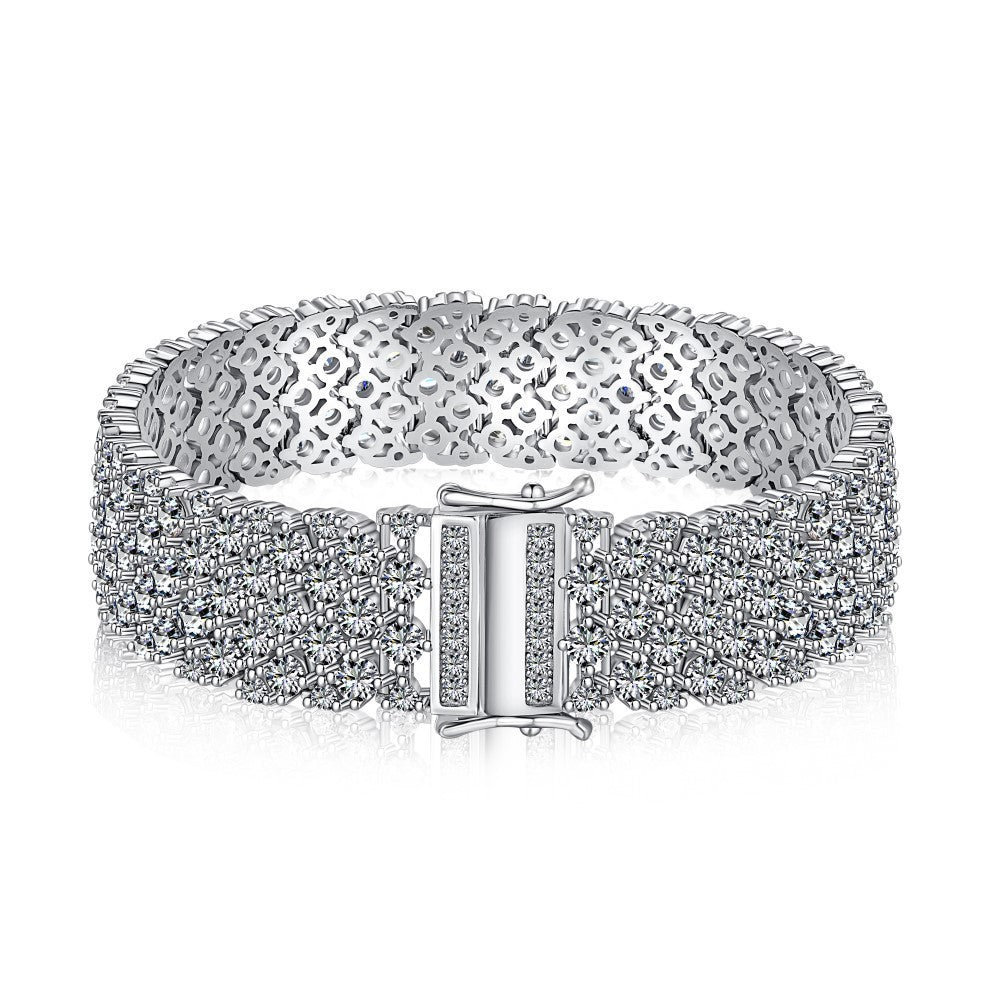 Women's Inlaid Zircon S925 Sterling Silver Bracelet