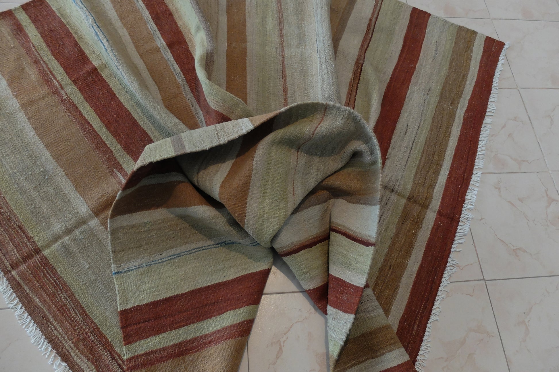 afghan stripped kilim mat