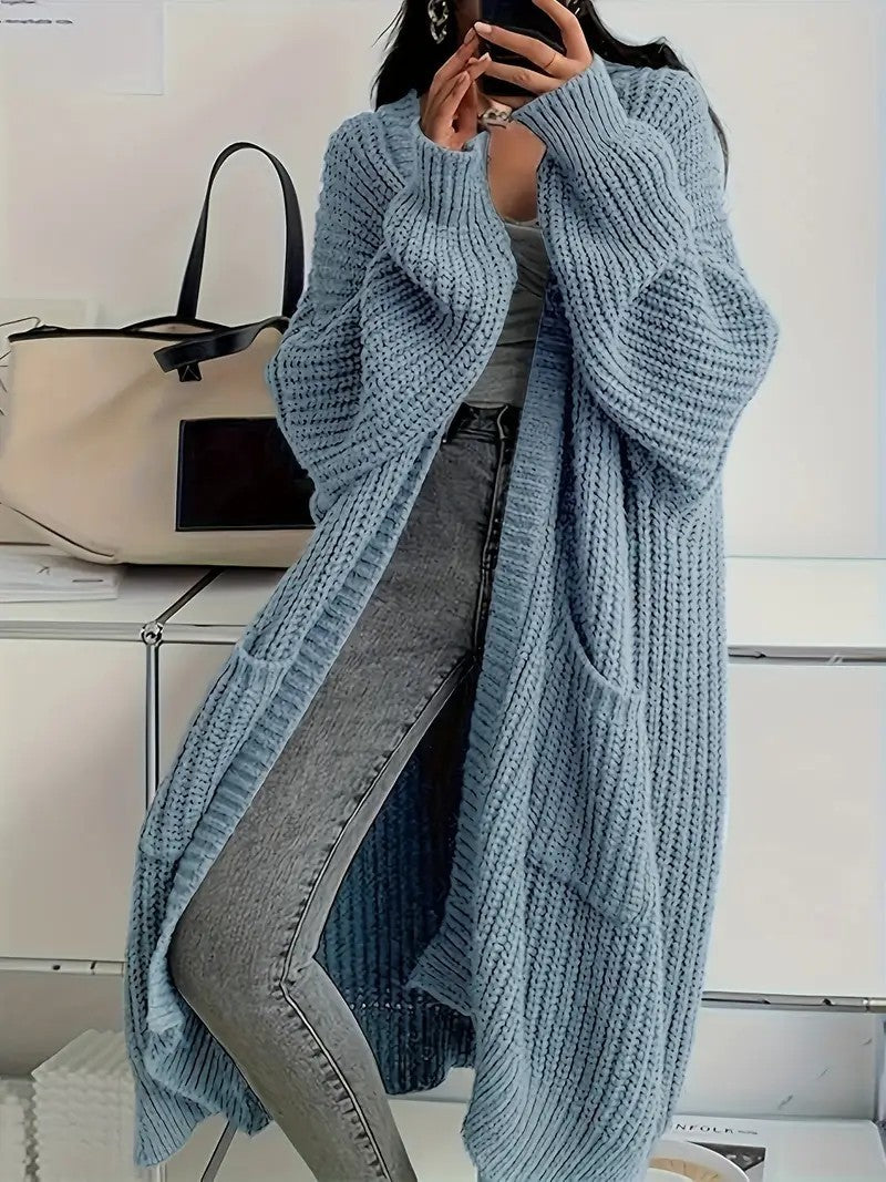 Long Sweater Coat Loose Long-sleeved Knitted Cardigan