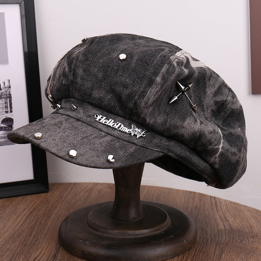 Warm Comfortable Sun Hat Leopard Print Five-pointed Star