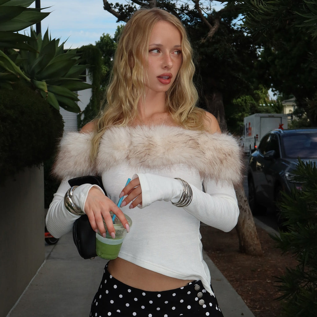 Women's Elegant Atmosphere Slim-fit Short Long Sleeve Top