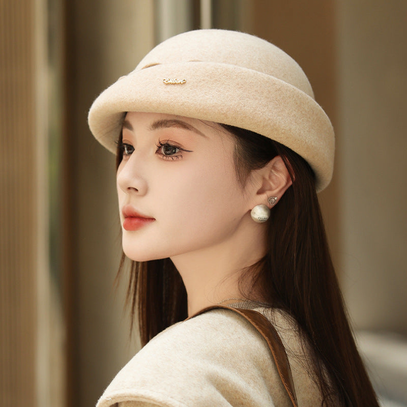 French Hepburn Style Woolen Beret Artistic Australian Wool