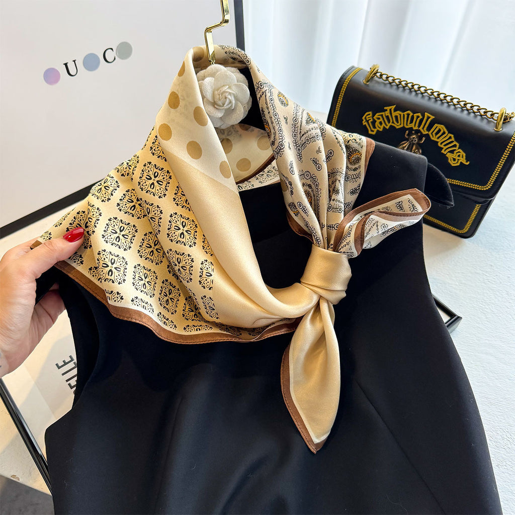 Polka Dot Cashew Color Matching Scarf Female Stylish Thin Sunscreen Scarf