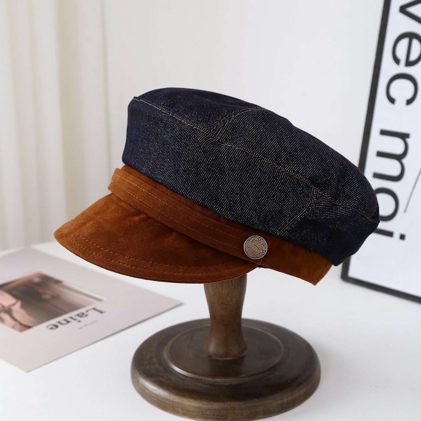 High Sense Maillard Korean Style British Style Military Cap