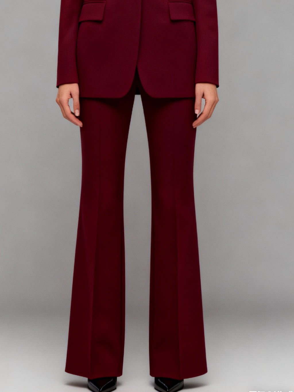 Power Of Earth Burgundy Sculpted 2-Piece Suit