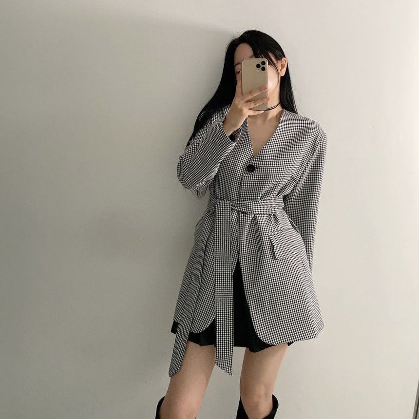 Women's Slim Elegant Tied Suit