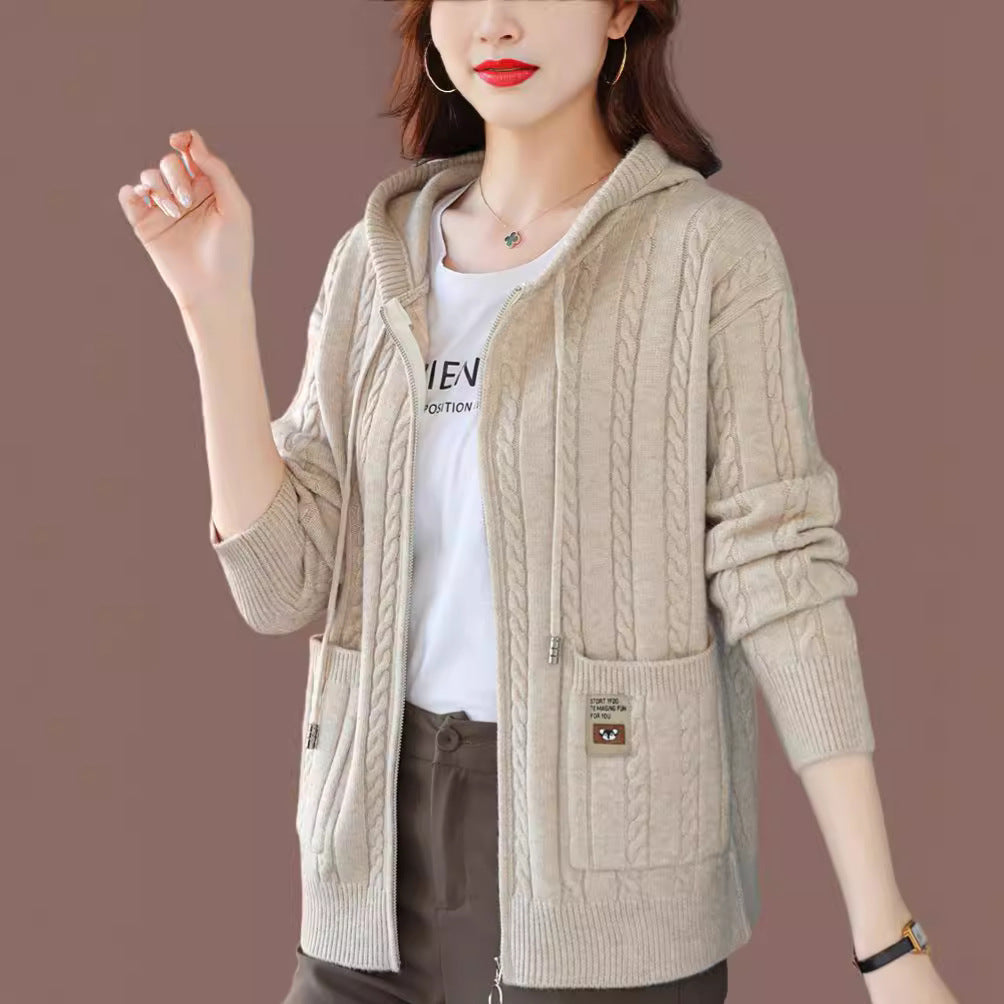 Fashionable All-matching Loose Knitted Cardigan Sweater