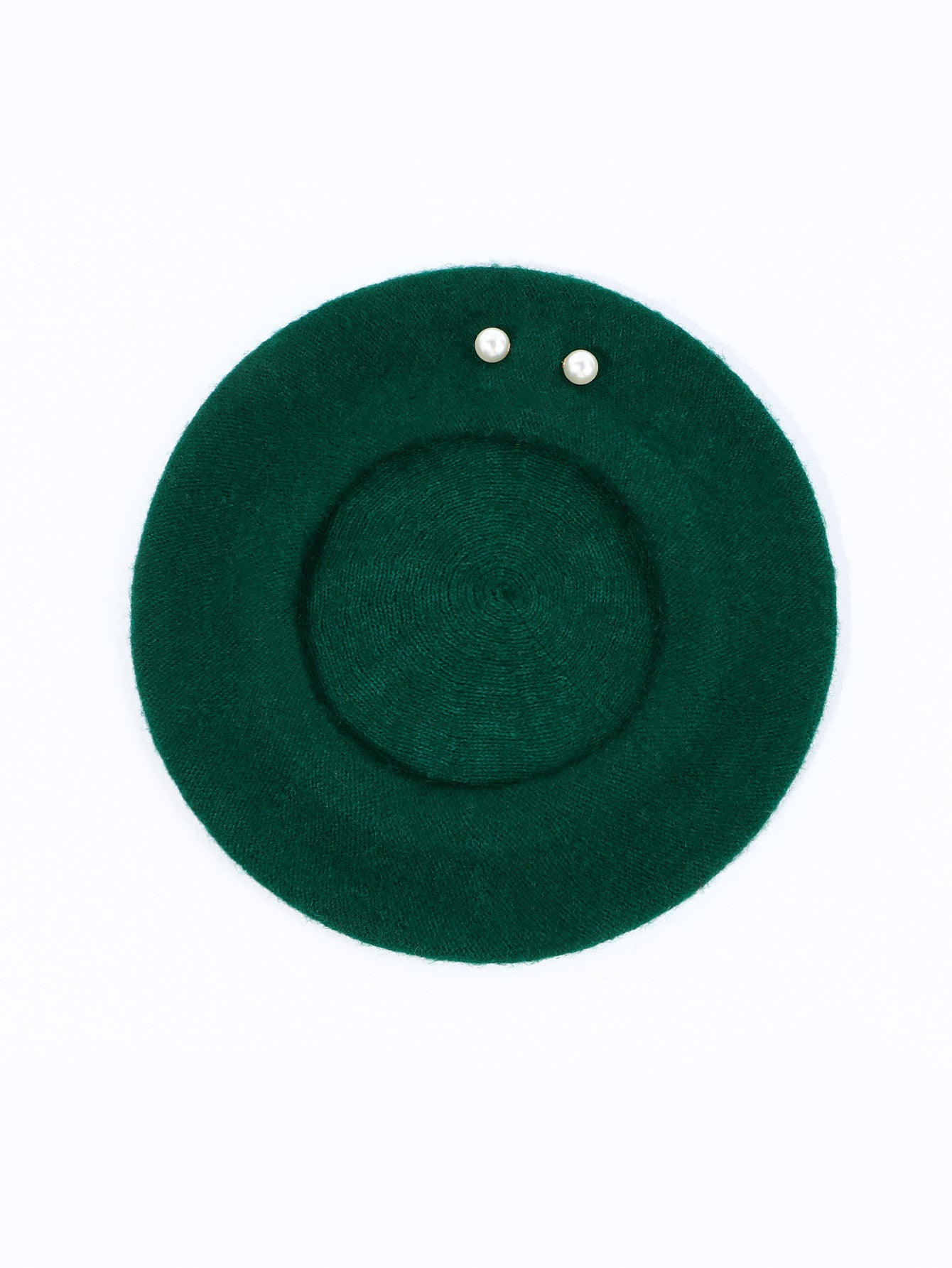 Woolen Large Pearl Decoration Beret Women's Fall Winter Fashion