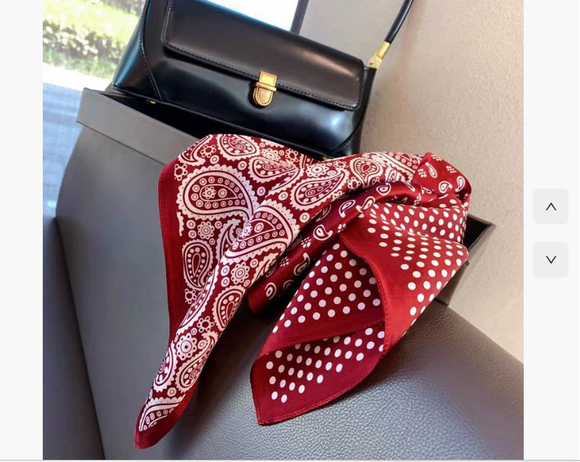 Silk Scarf Black Paisley Belt Decorative Waist Seal Hair Band