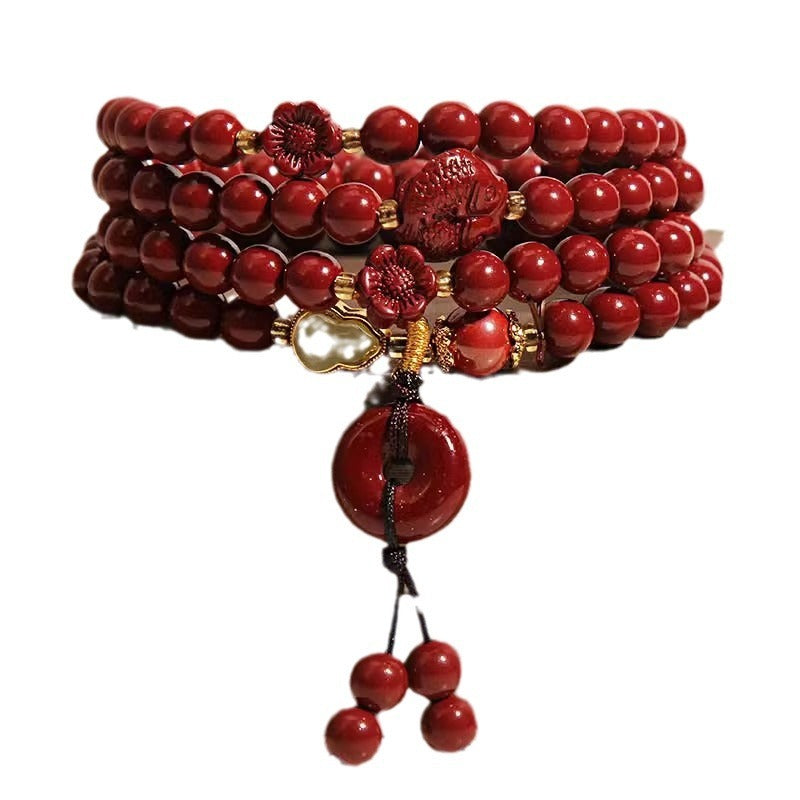 New Chinese Multi-layer Cinnabar Pisces Bracelet