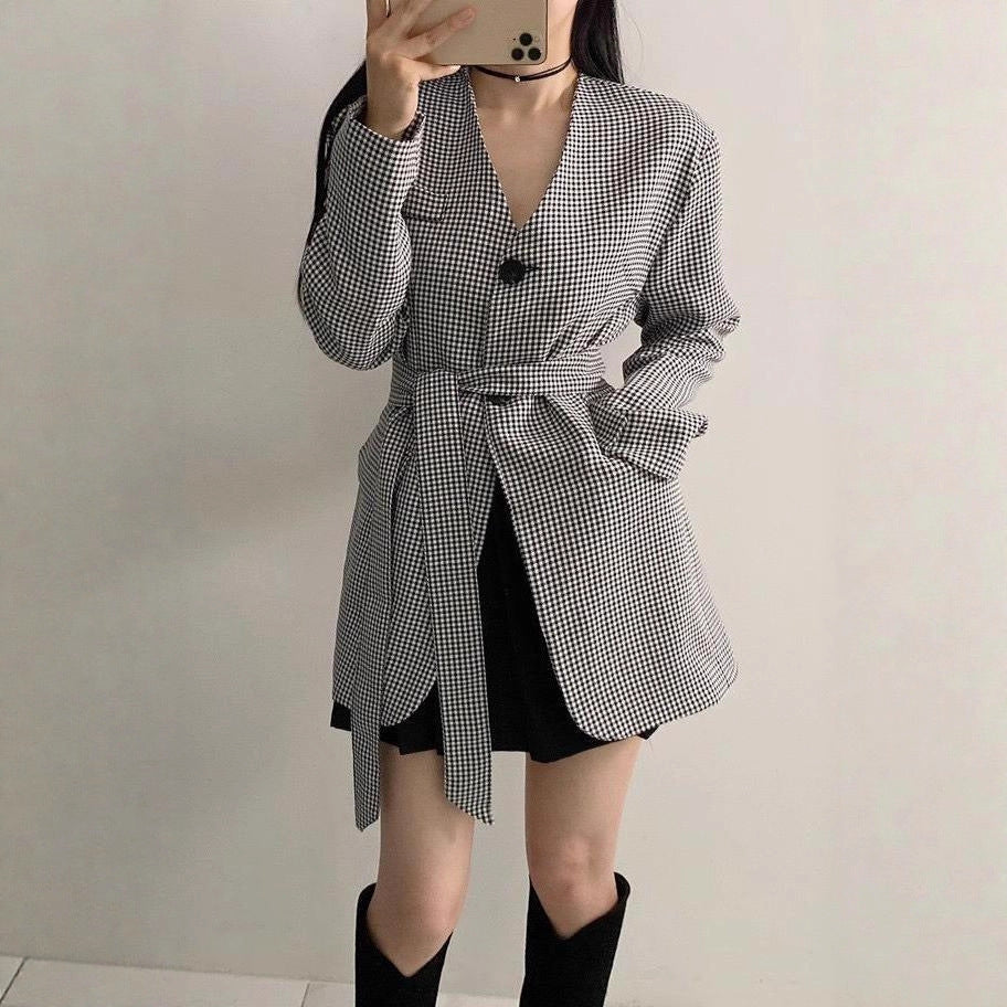 Women's Slim Elegant Tied Suit