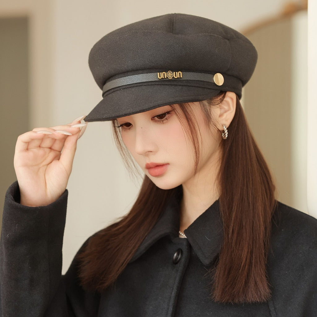 British Style Retro Easy Matching Haijun Hat Peaked Cap Beret