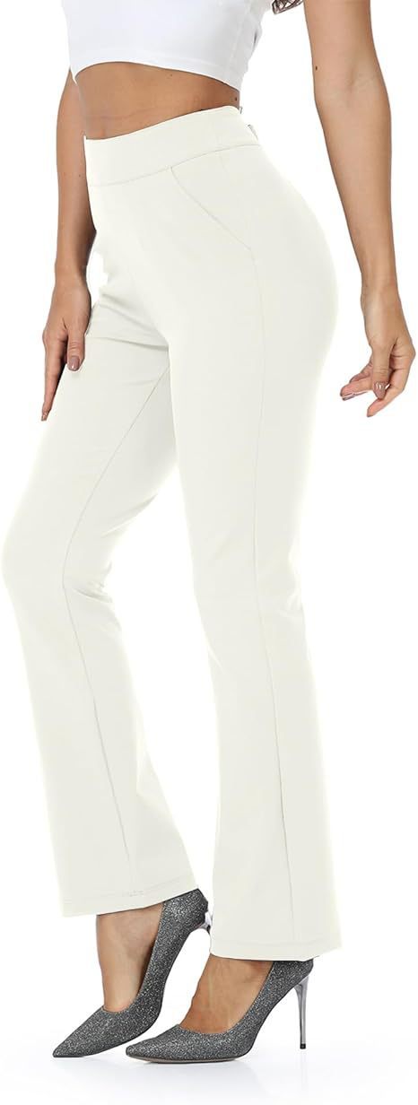 Women's High Waist Formal Wear Solid Color Casual Pants