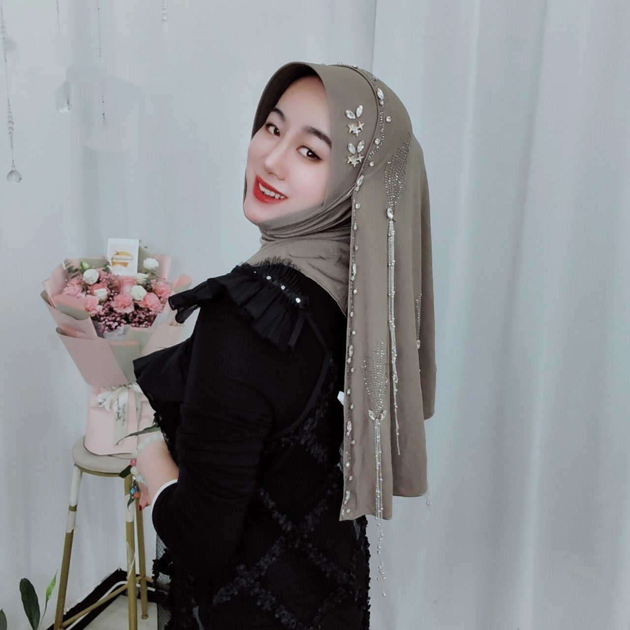 Hard Brim Wrap Towel Meteor Tassel Wrap Towel