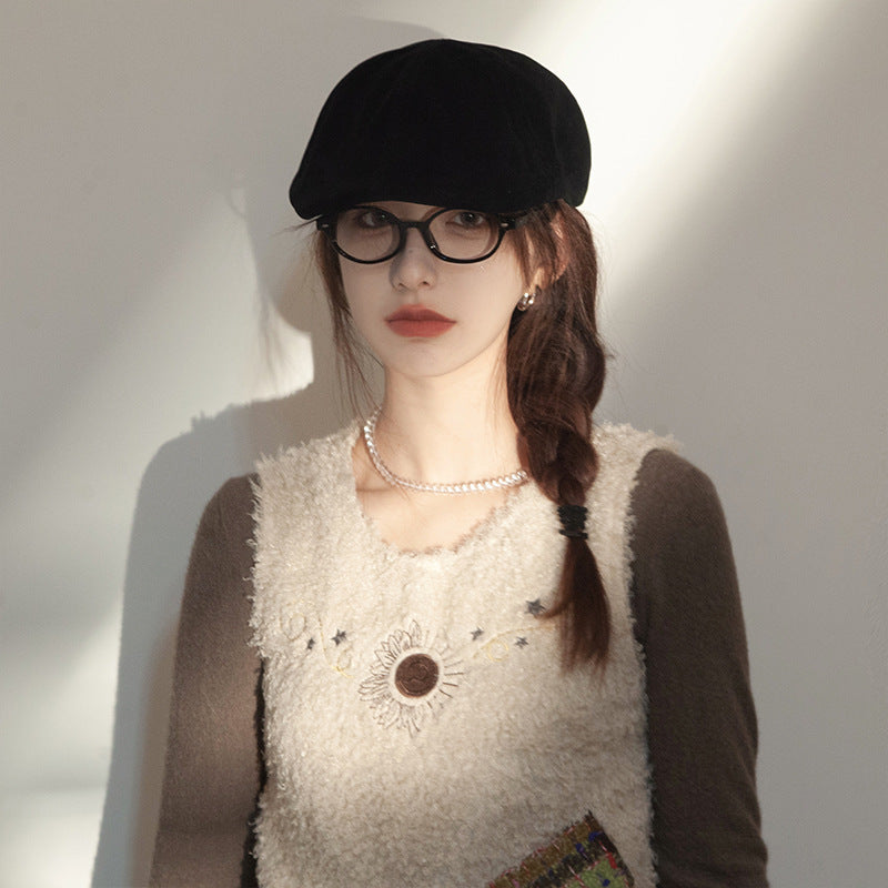 Black Advance Hats American Retro Big Head Circumference Hat