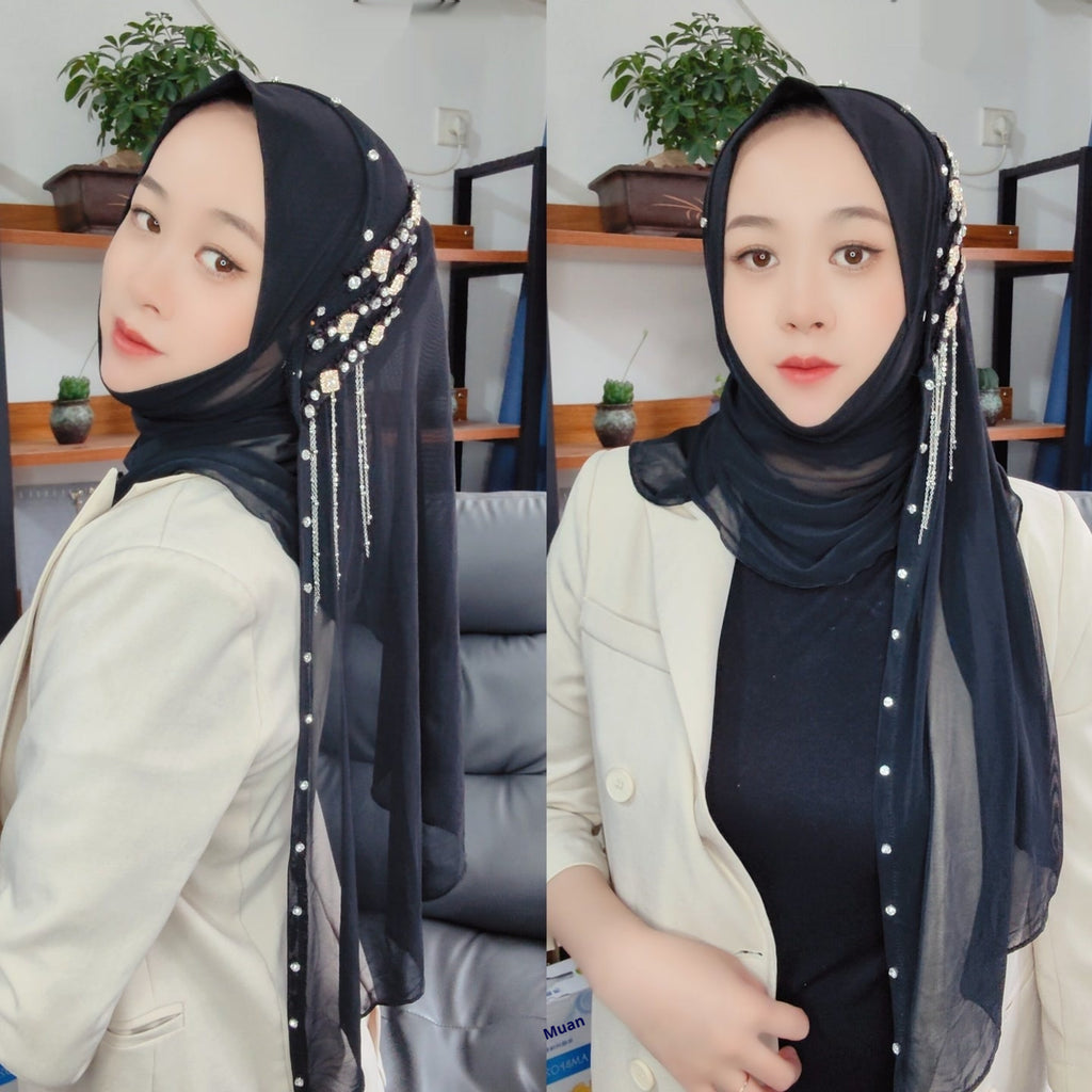 Turban Original Tassel Voile Wrap Towel